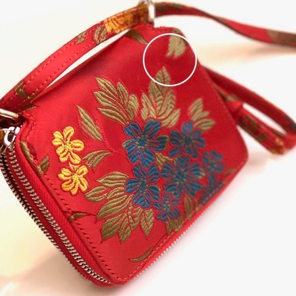 MARQUES'ALMEIDA Jacquard Shoulder Bag Red - Picture 12 of 13